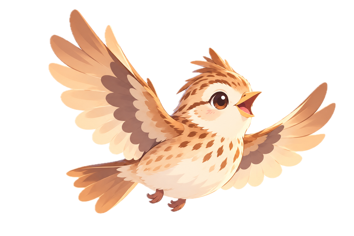 A skylark in flight